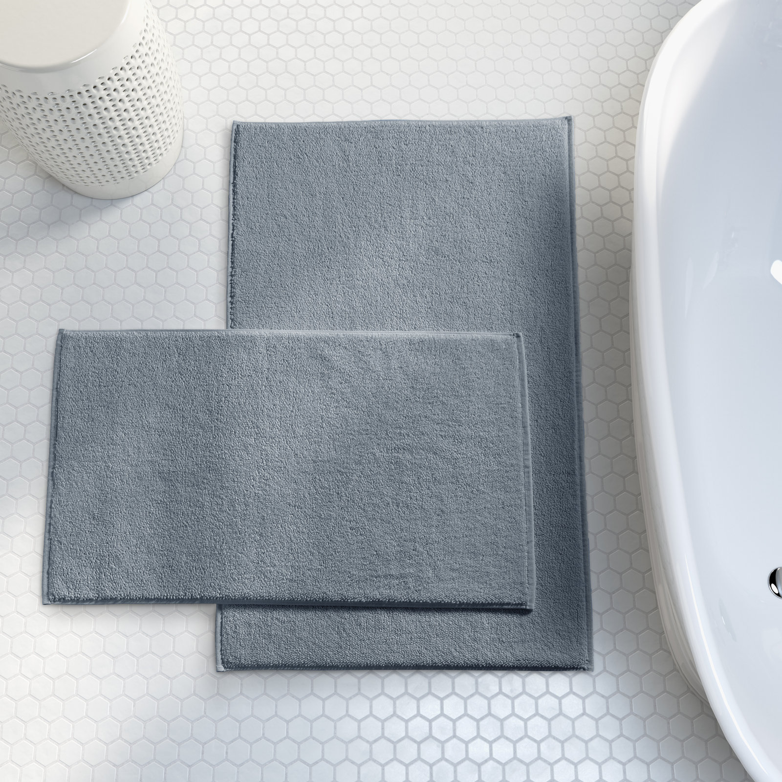 Linden - Bath Mat Bath Mat, 20" W x 32" L, Steel Blue