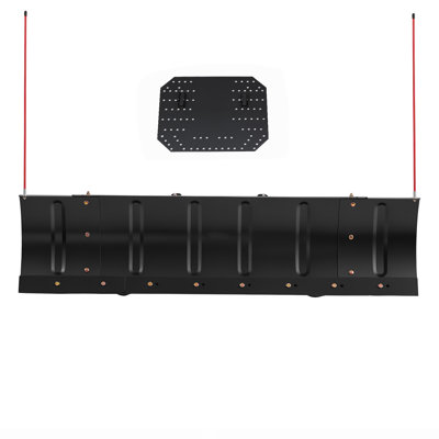 Snow Plow Kit 43 in/60 in Width Adjustable Universal Plow Attachment, for Most ATVs and UTVs, Height & Left-Right Adjustable, 3 Mount Options, Steel ATV Scrape Blade, Efficient Snows Clearing