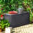 FRUITEAM 100 Gallons Gallon Water Resistant Resin Lockable Deck Box in Dark Gray
