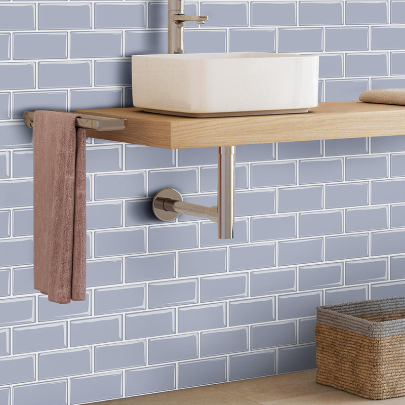 30cm x 30cm Wallpaper Tile, Light Blue