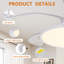 Ventilateurs de plafond rétractables avec lumières, ventilateur de plafond de 42 pouces avec lumière et télécommande, montage encastré, ventilateur de plafond réversible à courant continu-274276587