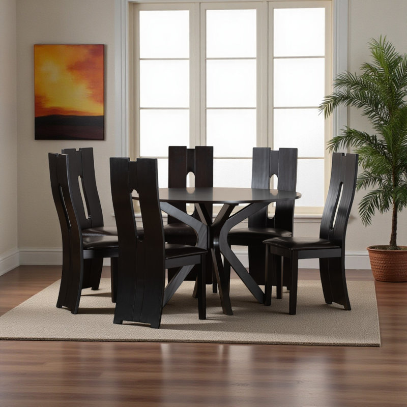 Aadishiv Counter Height Dining Set, 40.72" H x 44.68" W, 7