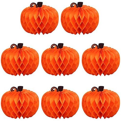 8 paquets de papier hygiénique citrouille en nid d'abeille et citrouille d'Halloween