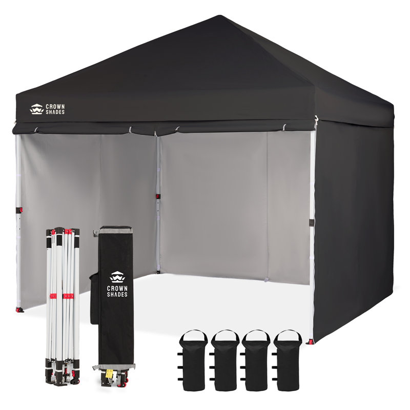 Commercial 10 Ft. W x 10 Ft. D Instant Canopy Pop Up Tent with Center Lock, Black