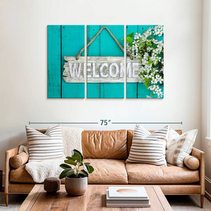 Tergel Welcome Door Sign, 36" H x 57" W