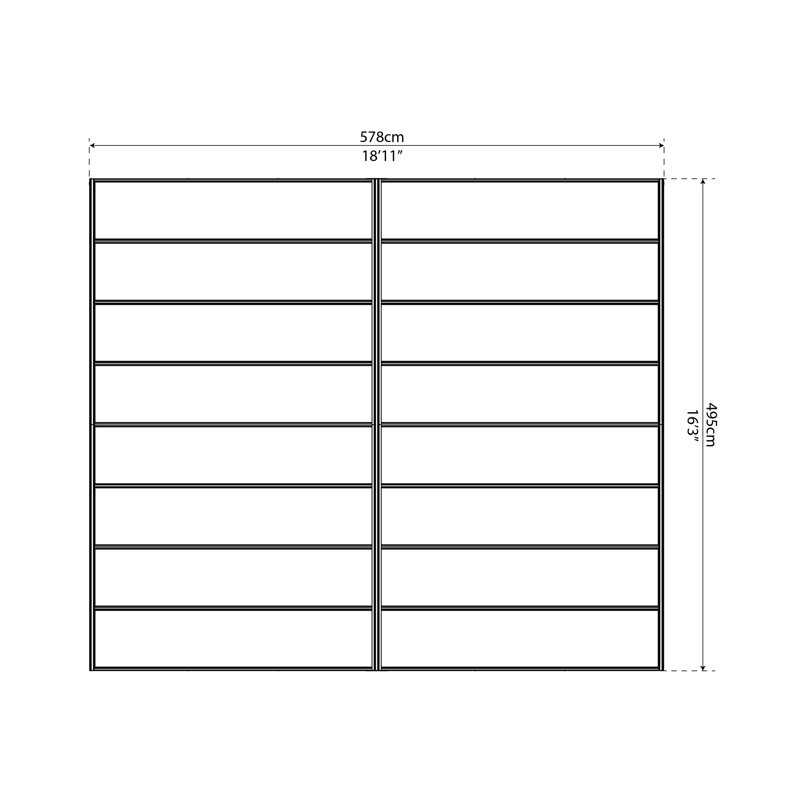 Palram - Canopia Arizona Wave 16.2 W x 9.8 D Carport