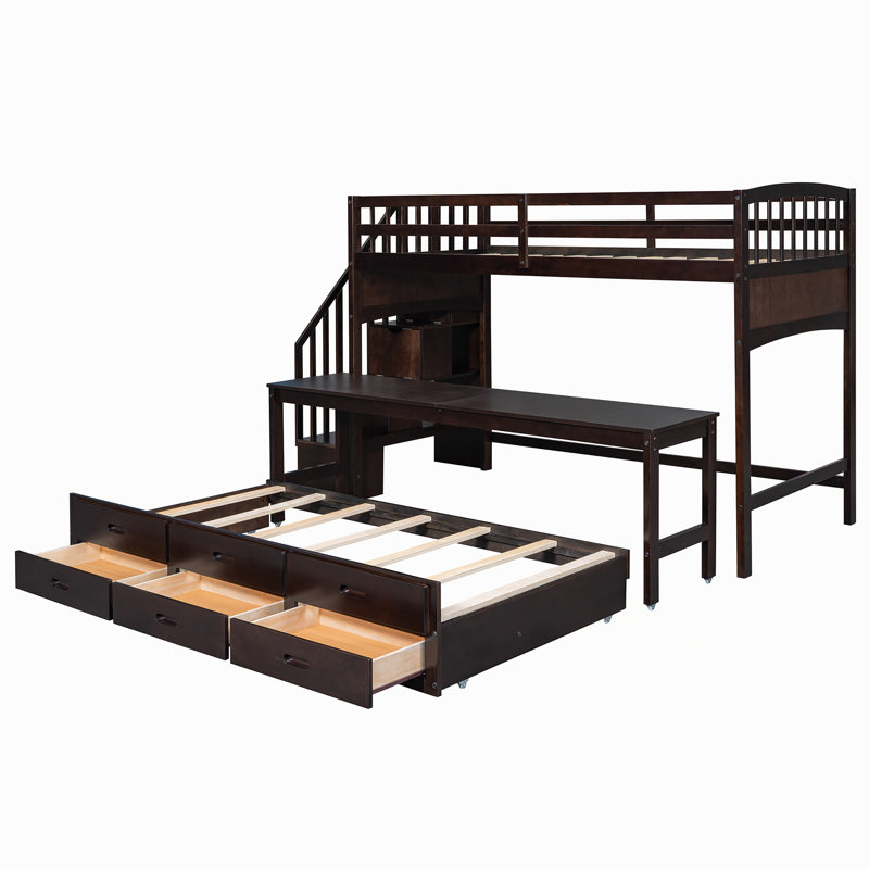 Lit mezzanine simple avec lit gigogne Gastn par Harriet Bee