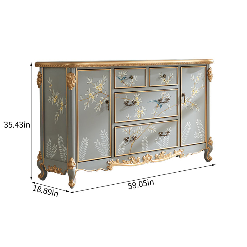 Buffets rétro en bois peint de luxe rétro