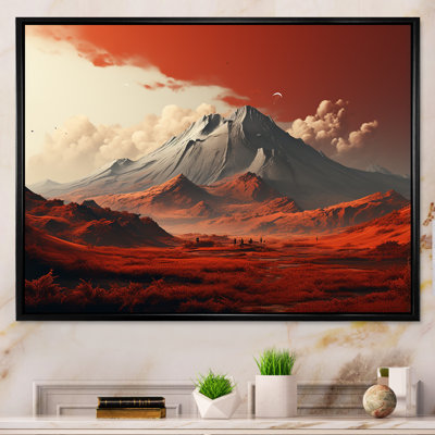 " Red And Gray Volcano Landscape I "