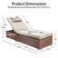 Chaise longue d'extérieur en osier inclinable avec table d'appoint et coussins-819371124