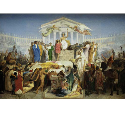 « the age of augustus, the naissance of christ » par jean-leon gerome, reproduction d’art