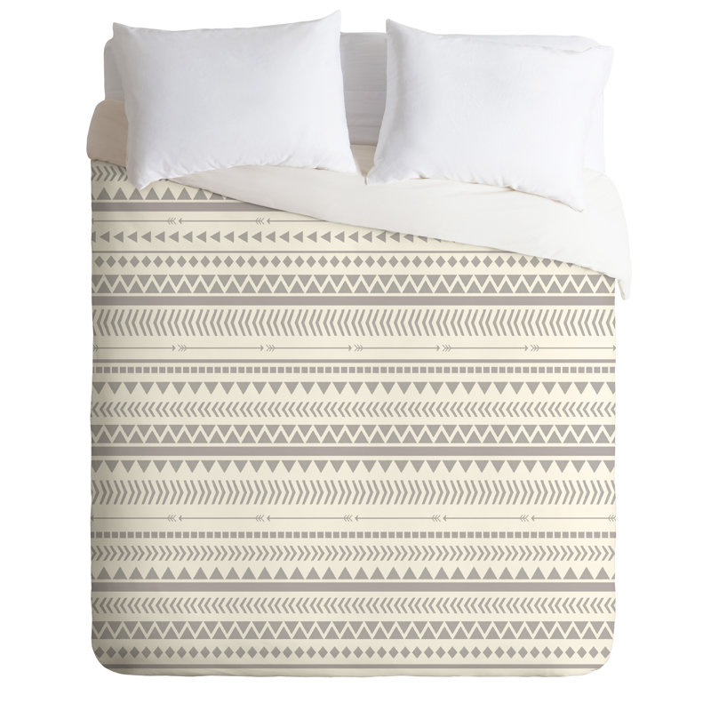 Allyson Johnson Polyester Geometric Shapes Duvet Cover, Queen Duvet Cover + 2 Standard Shams