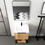 Meuble-lavabo autoportant de 24 po avec lavabo en résine - Design intemporel, porte, espace de rangement spacieux et contemporain, accès silencieux, option suffisante