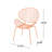 Curvaceous Shell Chairs (2), 34.35"H, Orange, Powder-Coated Iron Retro Look Chair , 24.9"D X , Orange