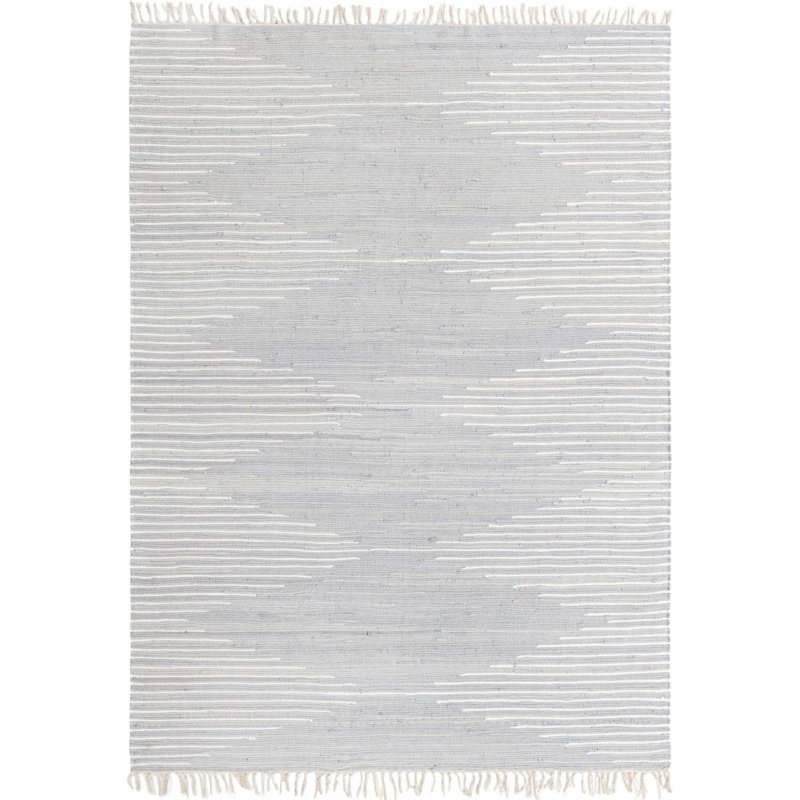 Cotton Geometric Indoor Rug, Rectangle 8' x 11'