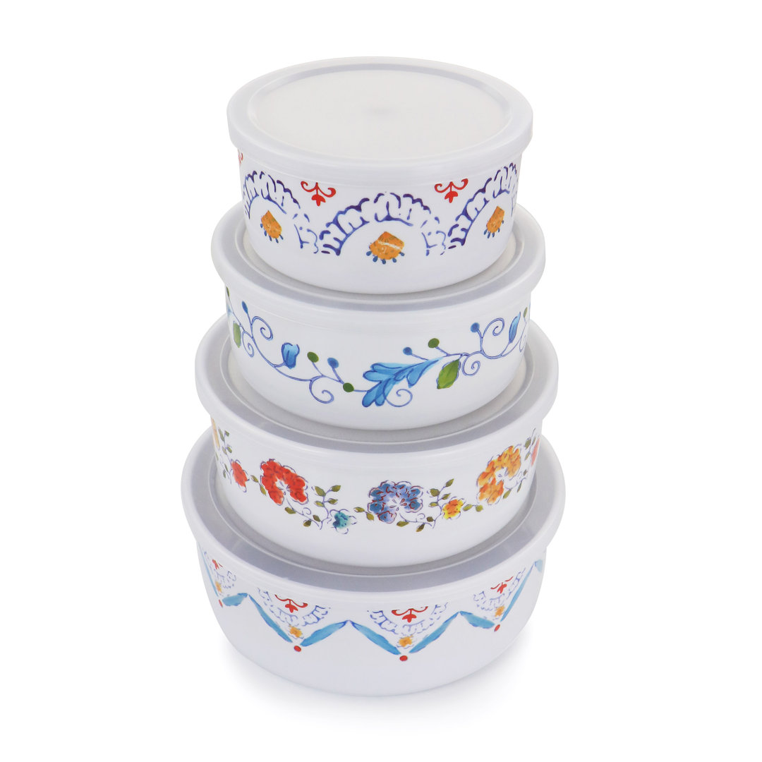 Gibson Home 8 Piece Anaya Round Nesting Food Storage Set Gibson Home
