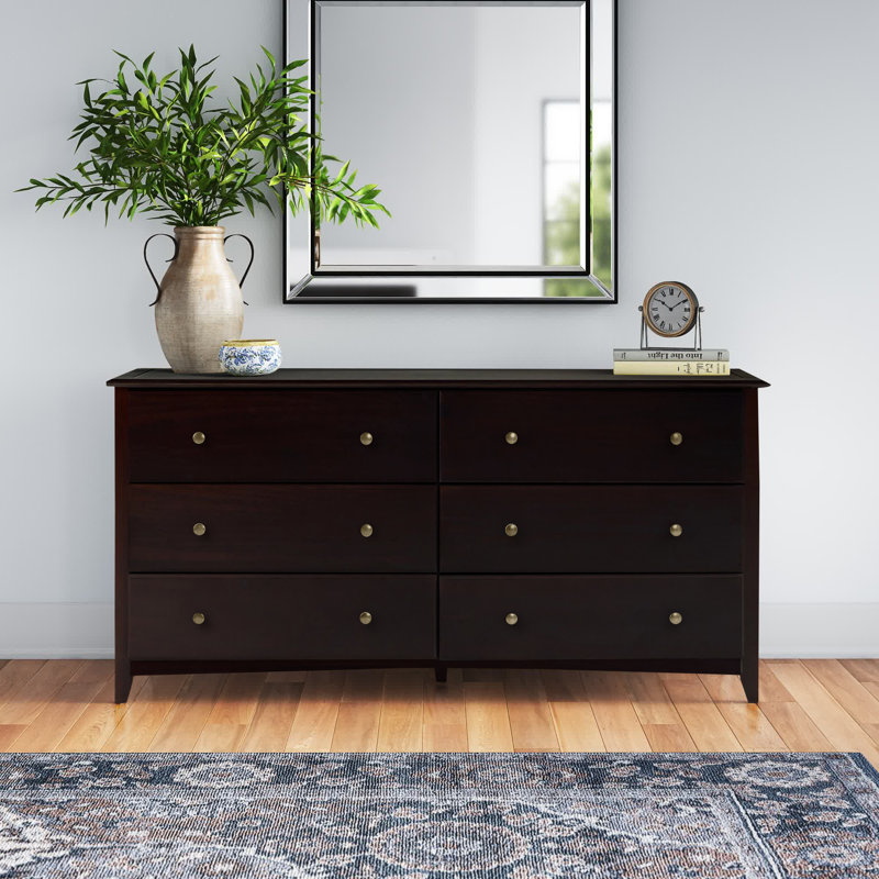 Faringdon 59'' W 6 - Drawer Dresser, Cappuccino