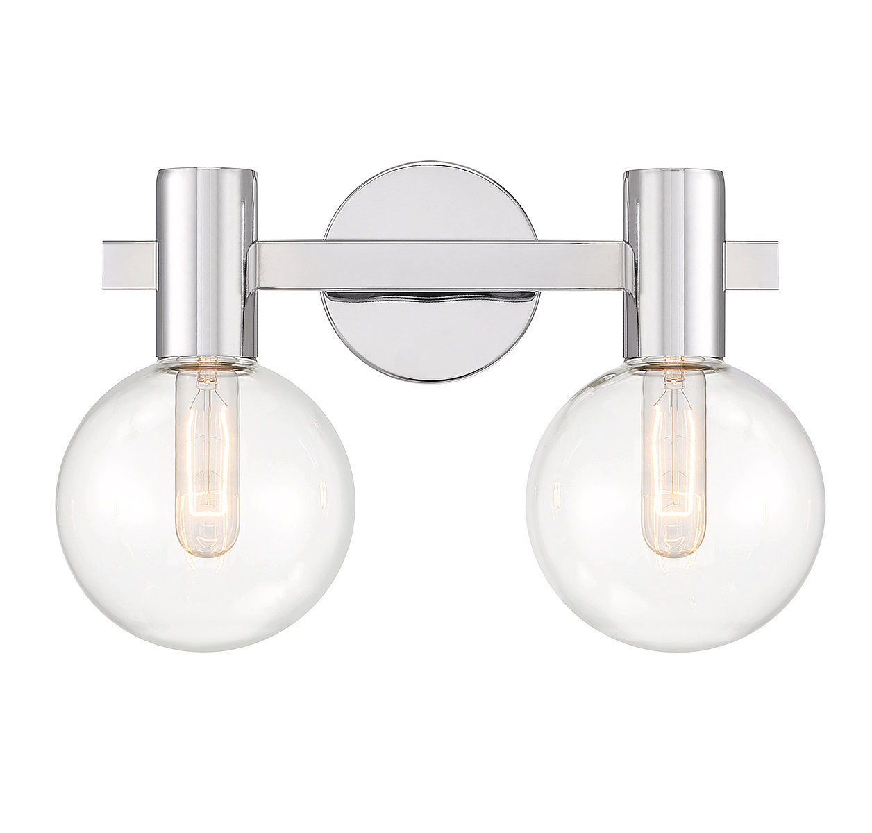 Ryenne 4-Light Bath Sconce, Chrome, 10" H x 15.5" W x 15.5" D, 2 Lights