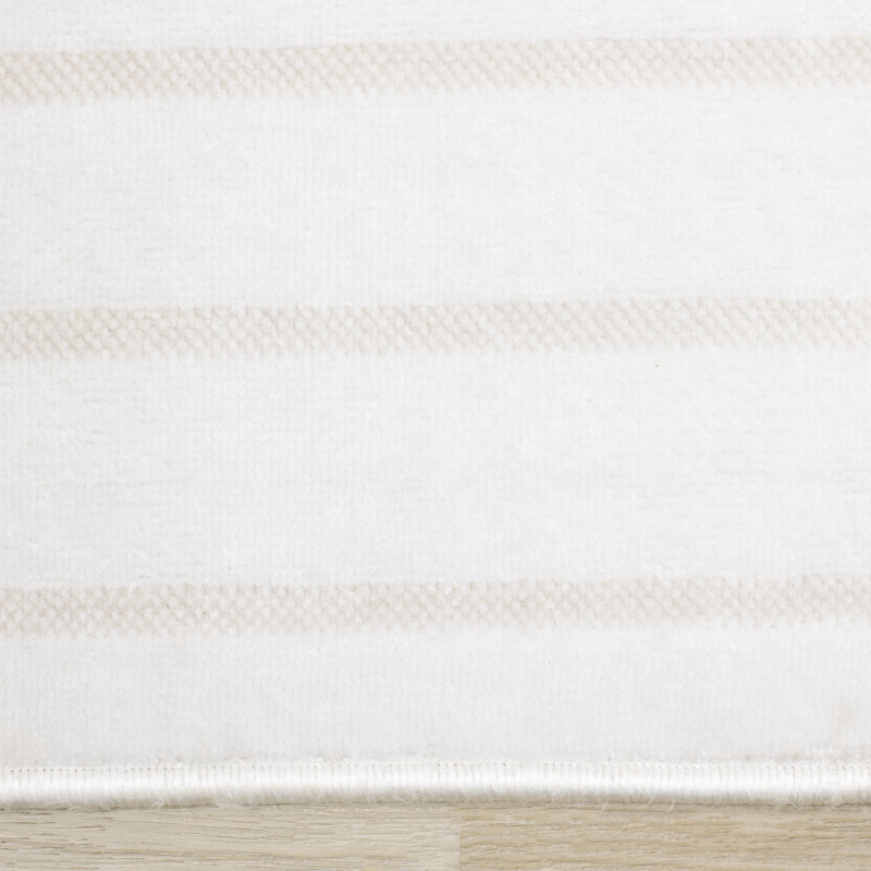 Tapis beige crème Ishant, Rectangle 5 pi 3 po x 7 pi 7 po