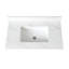 Comptoir de meuble-lavabo en pierre frittée 37 po avec dosseret 4 po et comptoir de lavabo rectangulaire, lavabo blanc