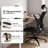 Cadell Ergonomic Office Chair, Home Office Desk Chairs with Lumbar Support, 3D Headrest and Flip Up Arms, Rockable Swivel-559916143-560917687