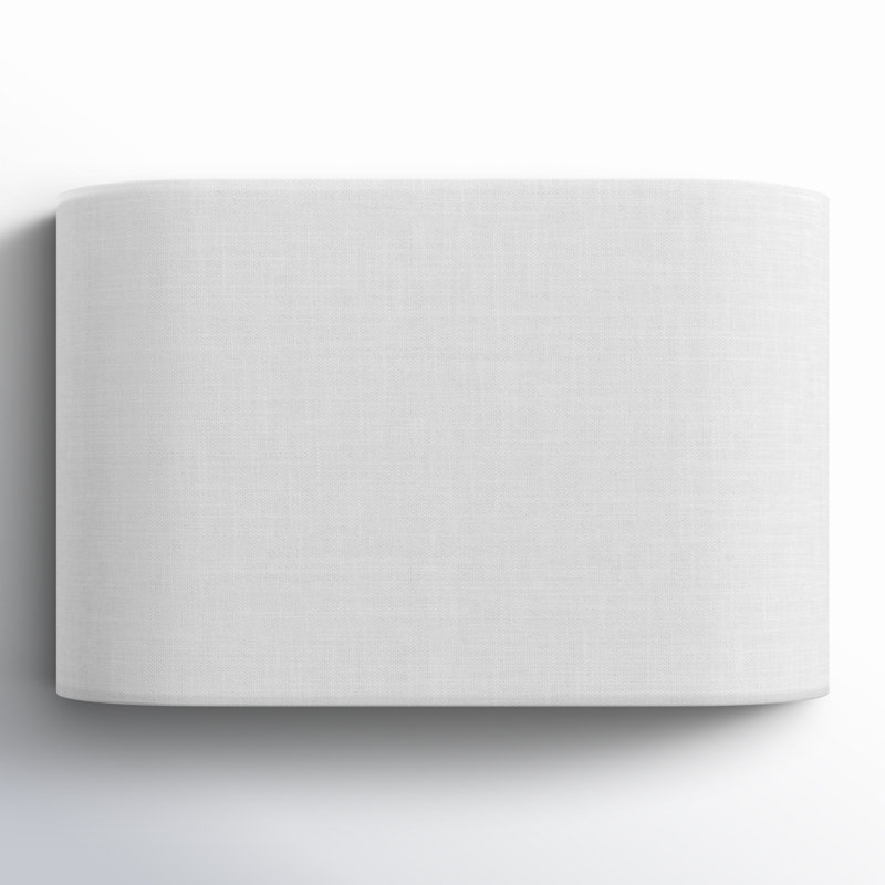 Tosha Steel LED Flush Mounted Sconce, White Linen