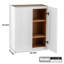 Armoire murale blanche en bois massif à double porte 2 portes et 3 tablettes pour le rangement de la cuisine, de la salle de bain, de la buanderie, des tablettes réglables prêtes à assembler (l 24 po x P 12 po x H 42 po)-1934399954