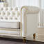 Canapé Chesterfield en velours à accoudoirs roulés Gevon-88141784