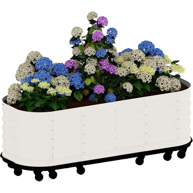 Raised Garden Bed, Gray, 50cm H x 60cm W x 240cm D