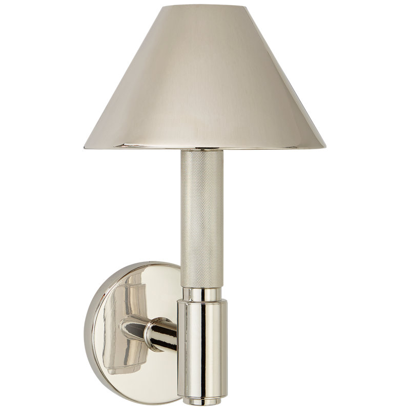 Ralph Lauren Barrett 1 Light Armed Sconce, Polished Nickel