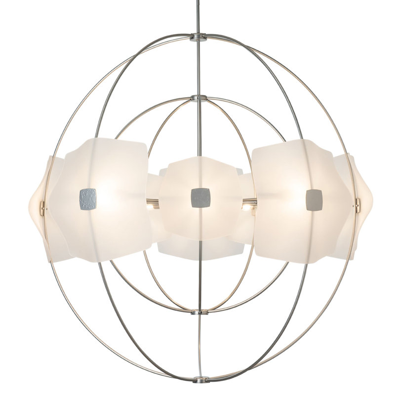 Astra Orb Small Pendant - Sterling, 75" H x 8.5" W x 49.5"D, Bronze