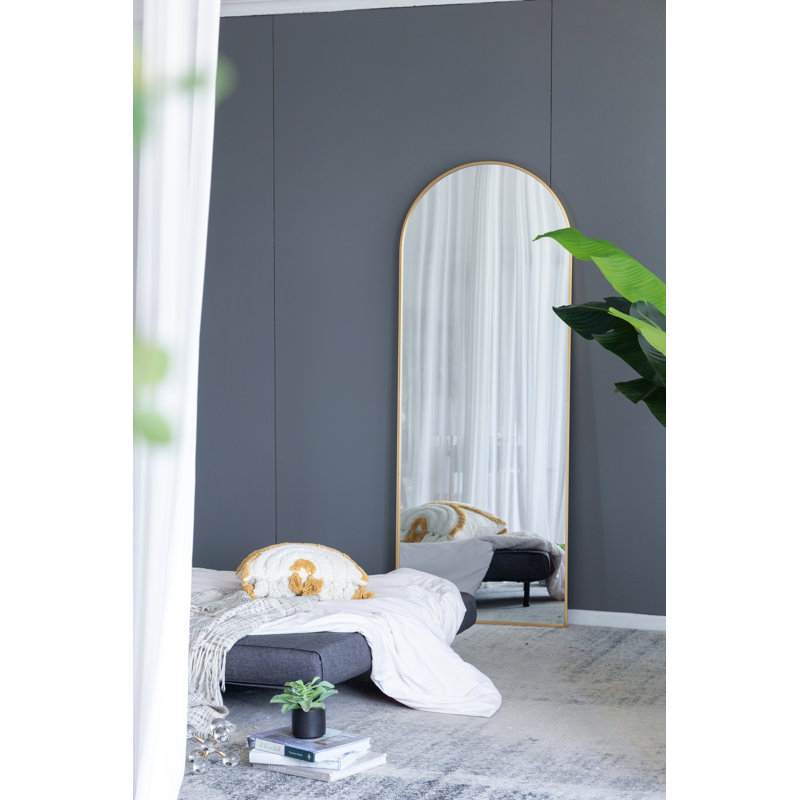 28X1X74" Celine Gold Arch Body Mirror, Gold