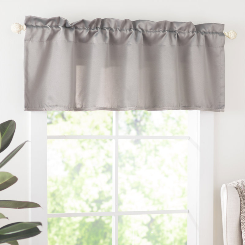 Wayfair Basics® Thermal Energy Saving Rod Pocket Curtain Valance, Grey