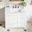 37" Bathroom Vanity With Ceramic Sink & 2 Drawers And 2-Adjustable Shelf