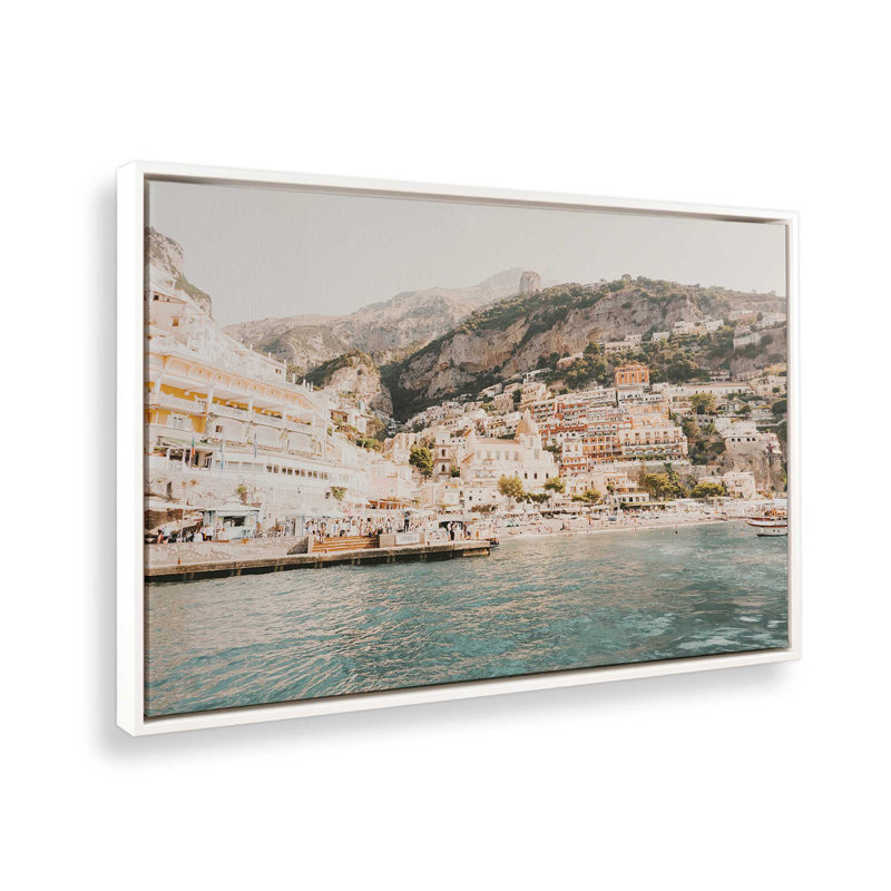 Impression sur toile Coastal Splendor, Cadre flottant blanc opaque, H 20,75 po x l 30,75 po x P 1,75 po