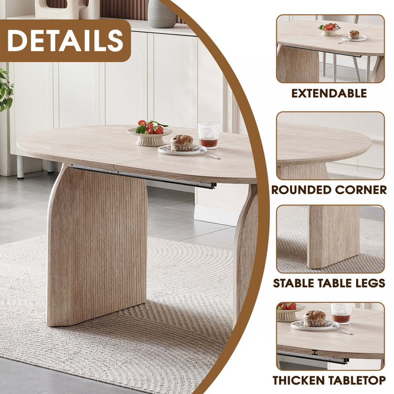Wood Extendable Dining Table