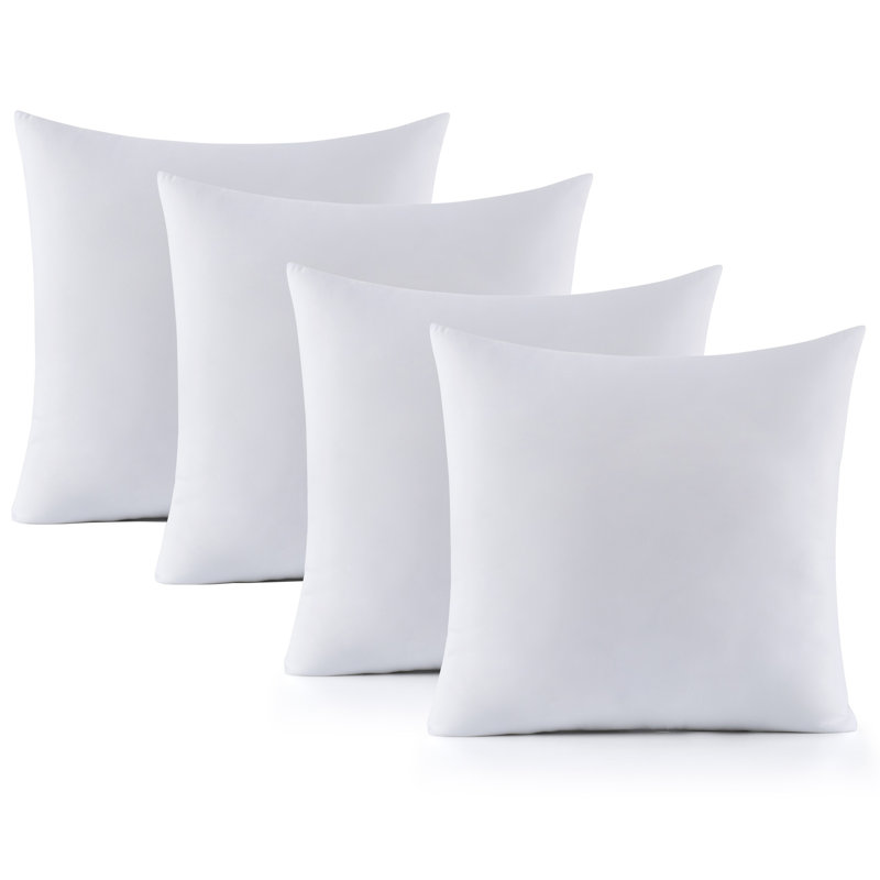 4pc Throw Pillow Set Indoor/outdoor Reversible Pillow Insert (set Of 4), Various Sizes, Square 22"