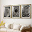 ABSTRACT Series CXCVI - Impression sur mesure avec cadre de qualité supérieure mat - 3 pièces-1059118405-1059118404