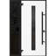 Façade avant en acier pré-suspendue / teck Ronex 1055 / fenêtre extérieure latérale en Sidelite / entrée en métal moderne peinte l 36 po x H 12 po x H 80 po à droite-98195604-98195602