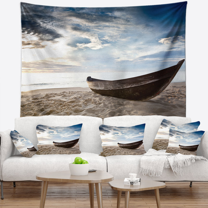 Tapisserie «Seashore Old Fisherman», H 50 po x l 60 po
