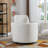 32"W Slipcovered Upholstered Swivel Barrel Chair-1912470073