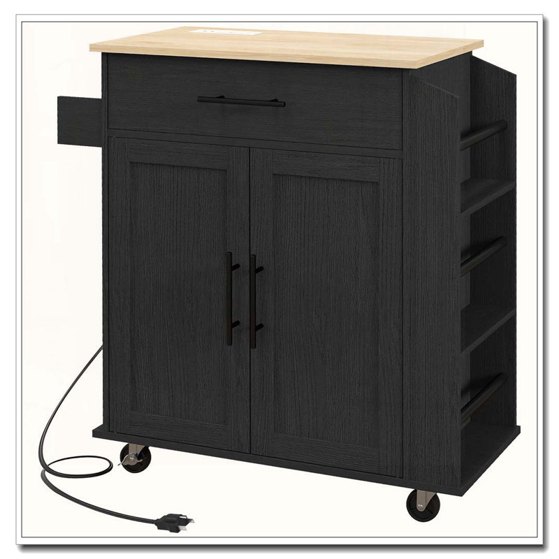 29.9" Kitchen Island with Charging Station