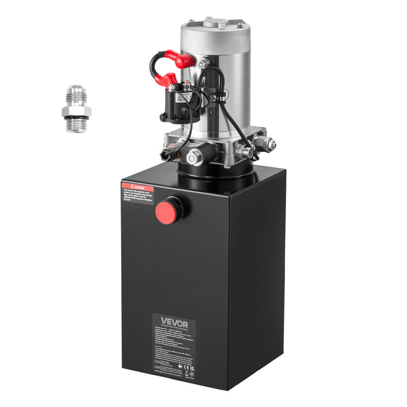 Unité hydraulique de 10 pintes, pompe de remorque à simple effet, pression de surpression maximale de 3200 PSI et débit de 0,91 GPM, pompe hydraulique à courant continu de 12 V avec réservoir en métal pour le levage de la voiture