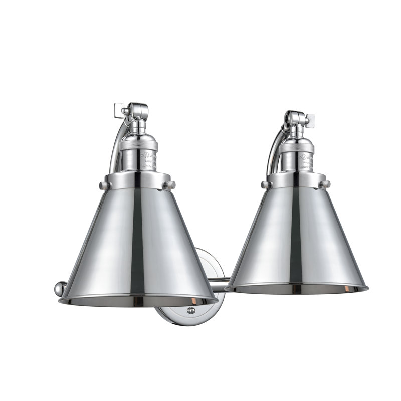 Éclairage pour salle de bain à 2 lumières à intensité variable Donovan, DEL, Chrome poli, Chrome poli