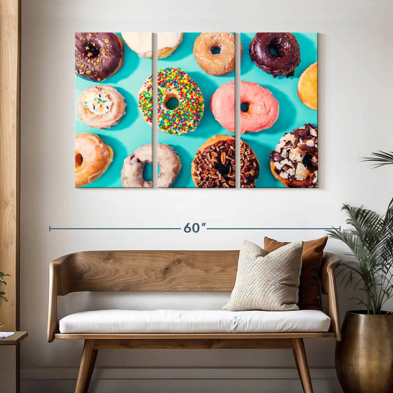 Yarlin Donuts sur sarcelle, H 32 po x l 50 po