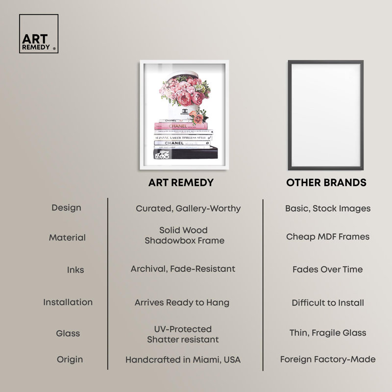 «Doll Memories» - Roses sur livres, impression de mode moderne par Art Remedy, H 21 po x l 17 po, Blanc