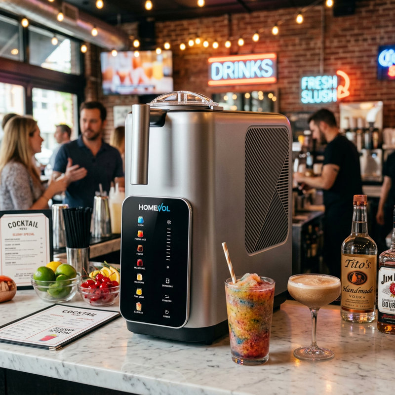 Machine à boissons glacées 7-en-1 avec 10 niveaux de texture, tasse en acier inoxydable, crème glacée et machine à boissons glacées