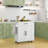 Kitchen Island With Storage, Rolling Kitchen Cart With AC Outlets And USB Ports, Microwave Stand With Towel And Spice Rack-891608710