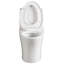 WC monobloc blanc brillant à double chasse d'eau, 1,1/1,6 gallons par chasse, cuvette allongée à hauteur confort avec abattant à fermeture ralentie, score MAP 1000 g-134649548