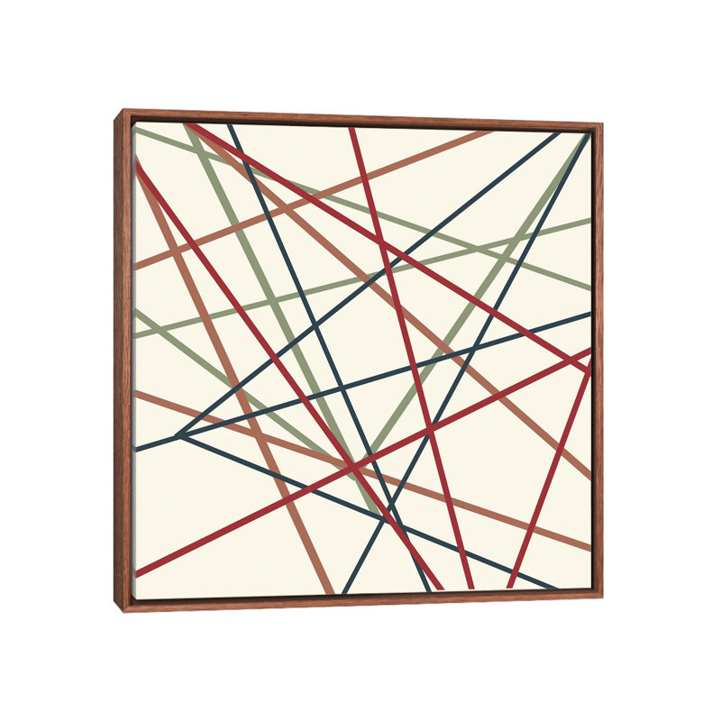 Lined II by Kimberly Allen - Painting on Canvas, Brown Framed, 66.04 cm H x 66.04 cm W